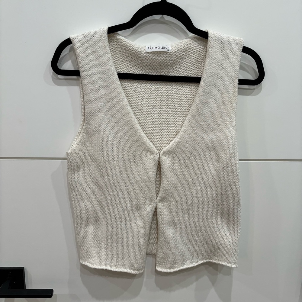 Rumors Rumored Cream Knit Vest - Picture 4 of 7